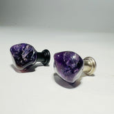 Tumbled dark amethyst cabinet knob